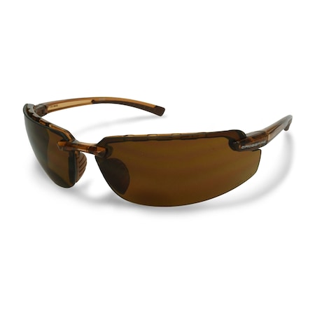 Crossfire Bifocal Safety Glasses, Crystal Brown 2.0 Diopter, HD Brown Lens 474720